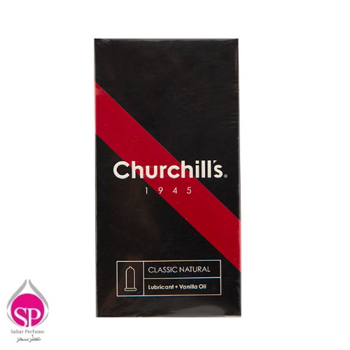 کاندوم نازک روان کننده چرچیلز Churchills مدل Classic Natural بسته 12 عددی